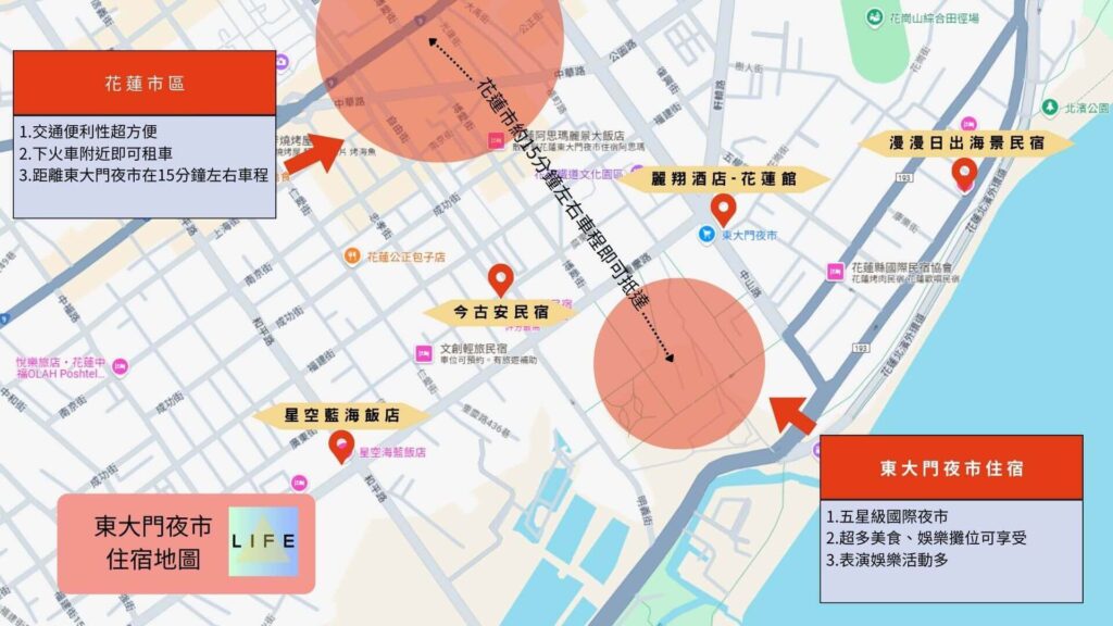 東大門夜市住宿地圖