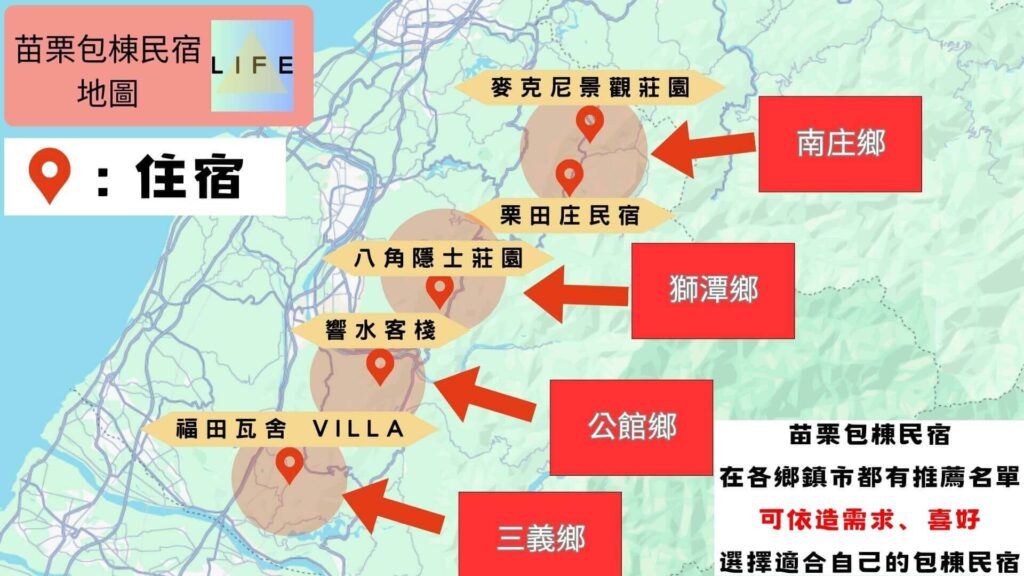 苗栗包棟民宿地圖