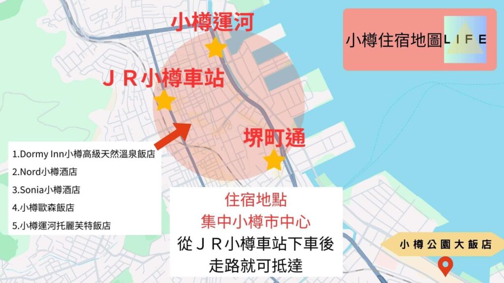 小樽住宿地圖